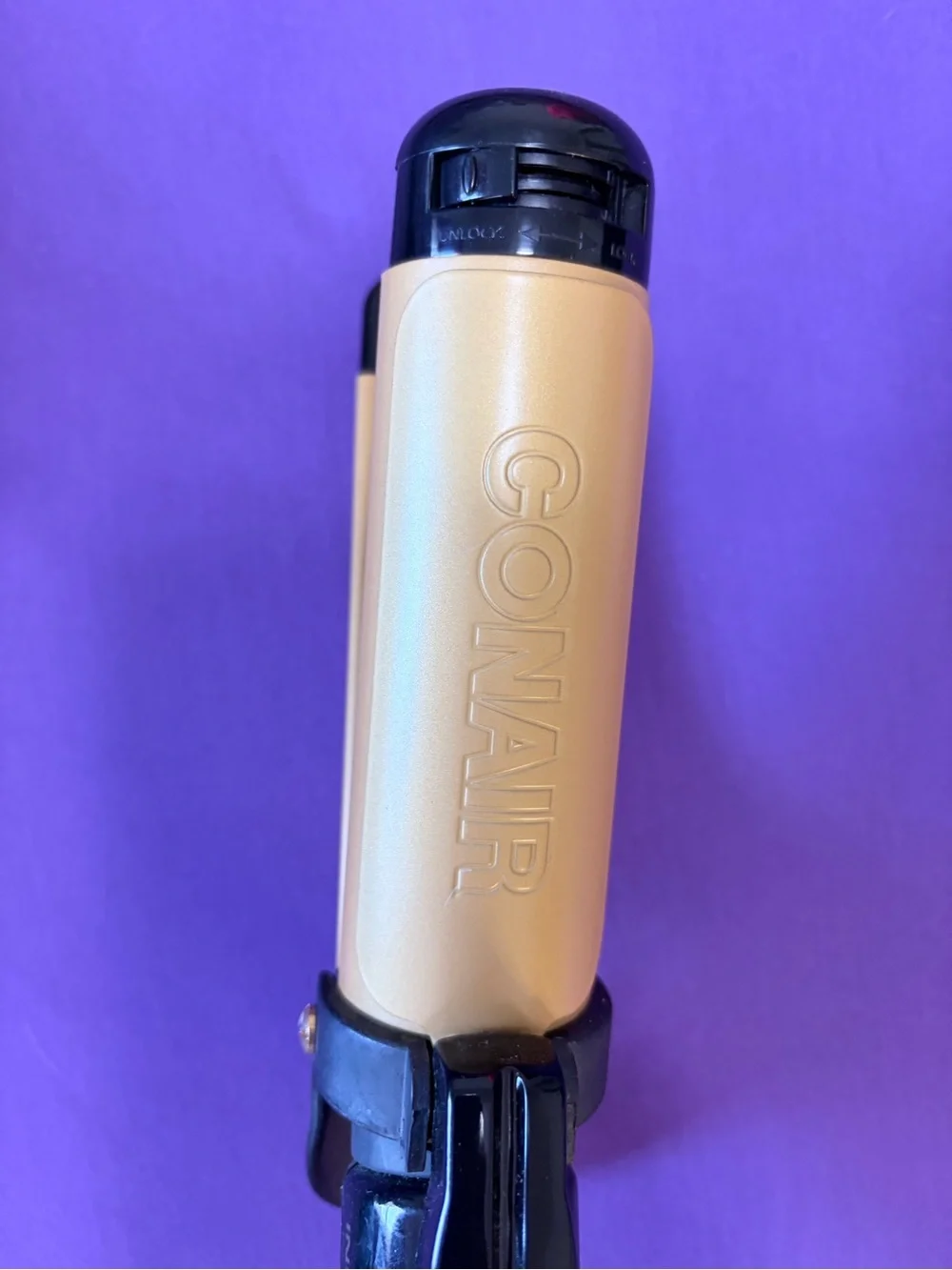 Conair 2 in 1 Gold and Black Curling Iron straightener
